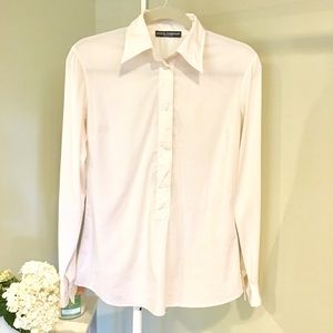 Dolce & Gabbana crisp white button up dress shirt